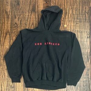 John Galt Brandy Melville Black Los Angeles Hoodie Size Medium